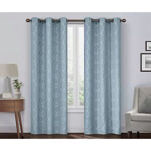 NEW!! Eclipse Hazel Geo Harbor Blackout Grommet Curtain Panel Geometric